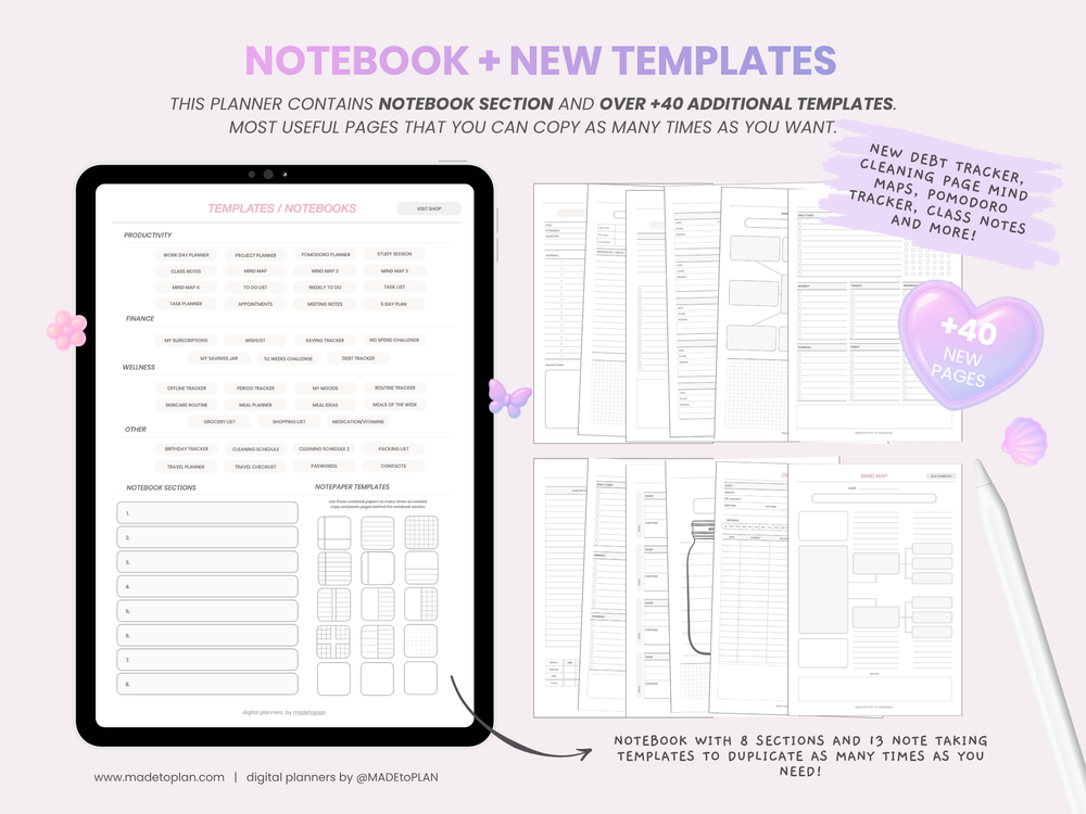 2026 Planner BUBBLE Tabs