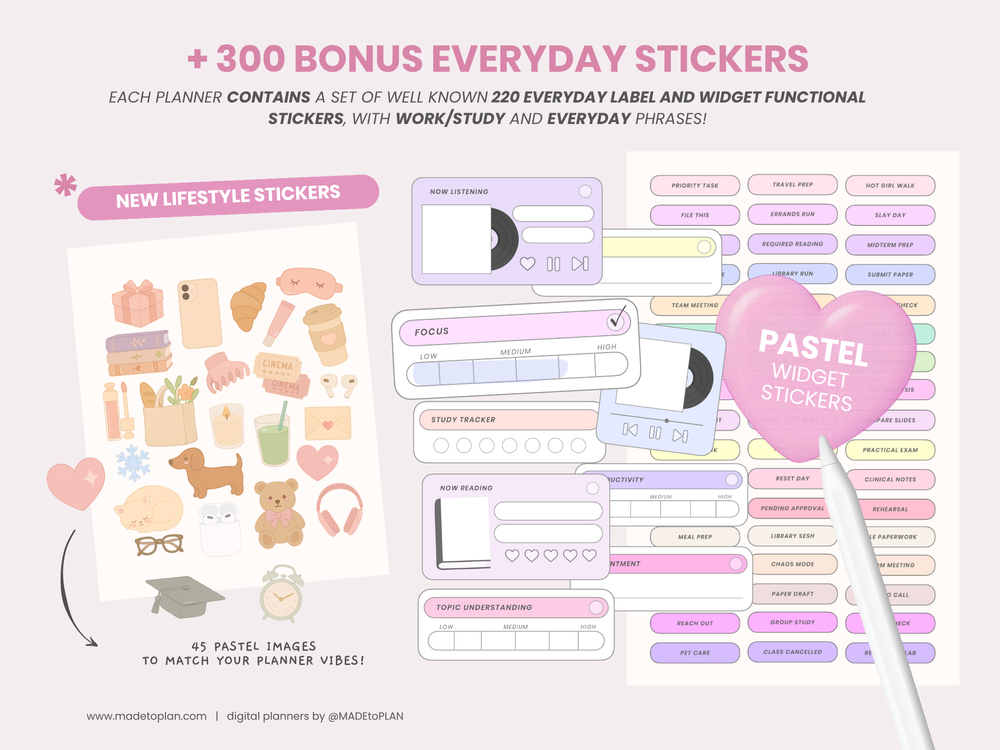 2026 Planner PASTEL Tabs