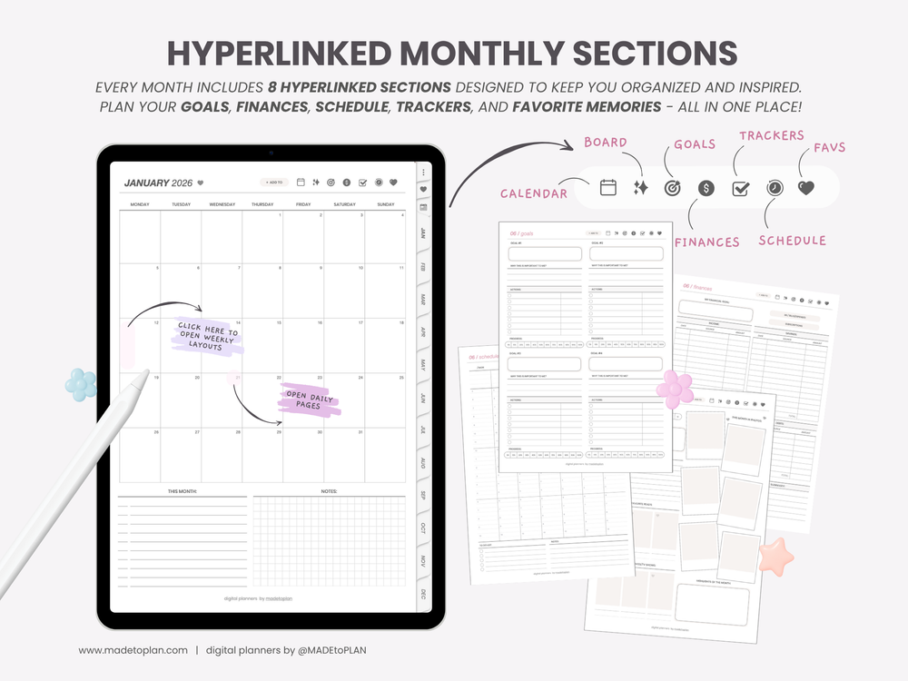 2026 Planner MINIMAL Tabs