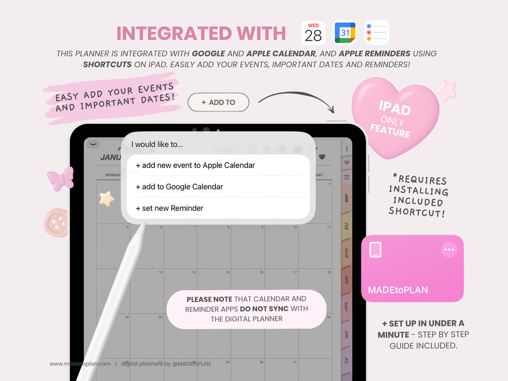 2026 Planner PASTEL Tabs