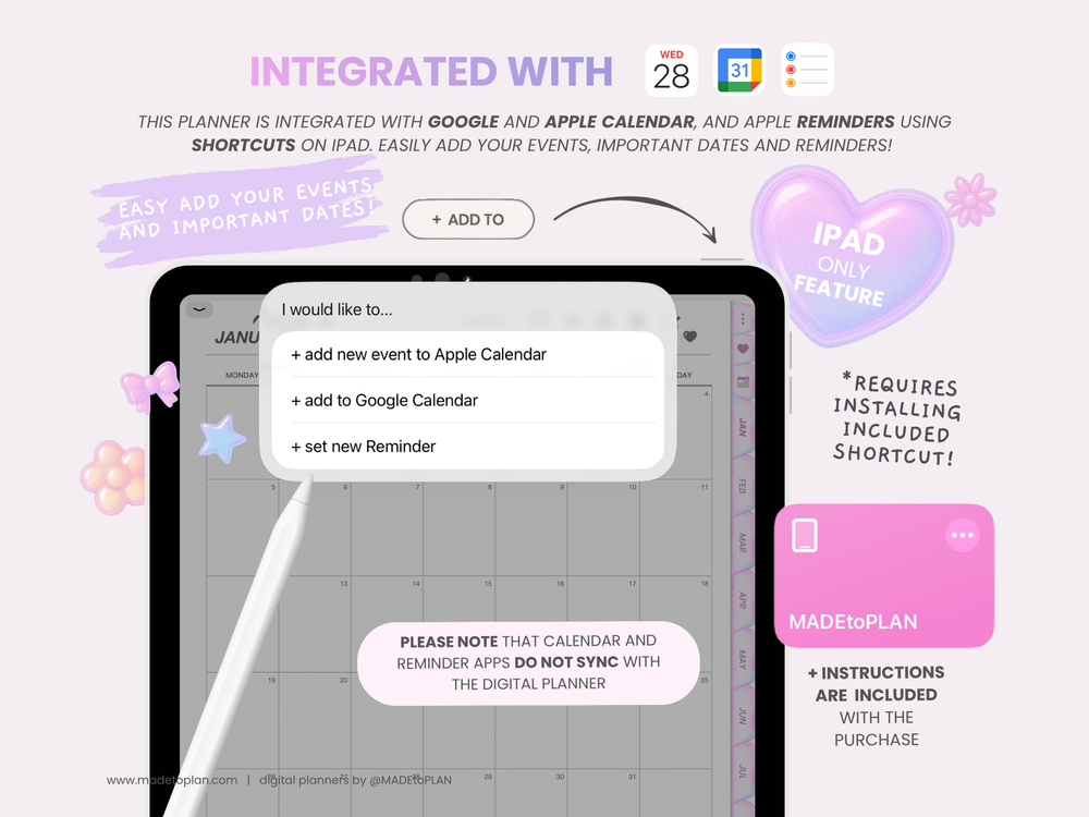 2026 Planner BUBBLE Tabs