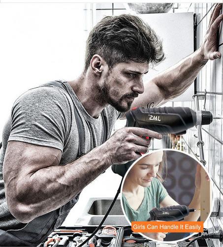 مفك براغي لاسلكي قابل للطي للمنزل و ورشات العمل