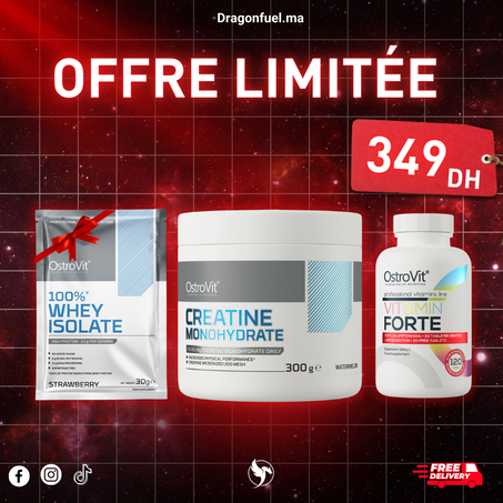 pack creatine + multivitamines + whey