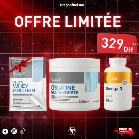 pack creatine + omega 3 + whey