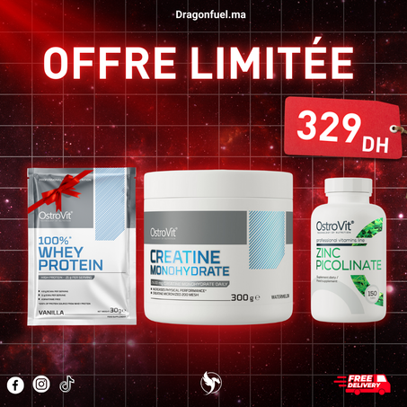 pack creatine + zinc picolinate + whey