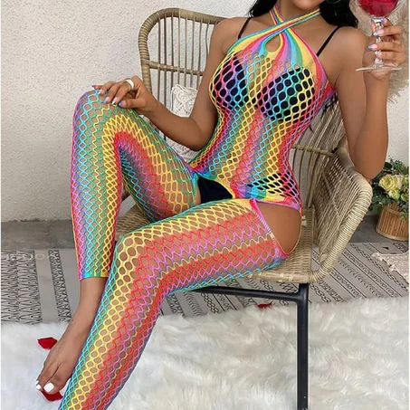 Nightlight Rainbow Color Fantasy Body Stocking