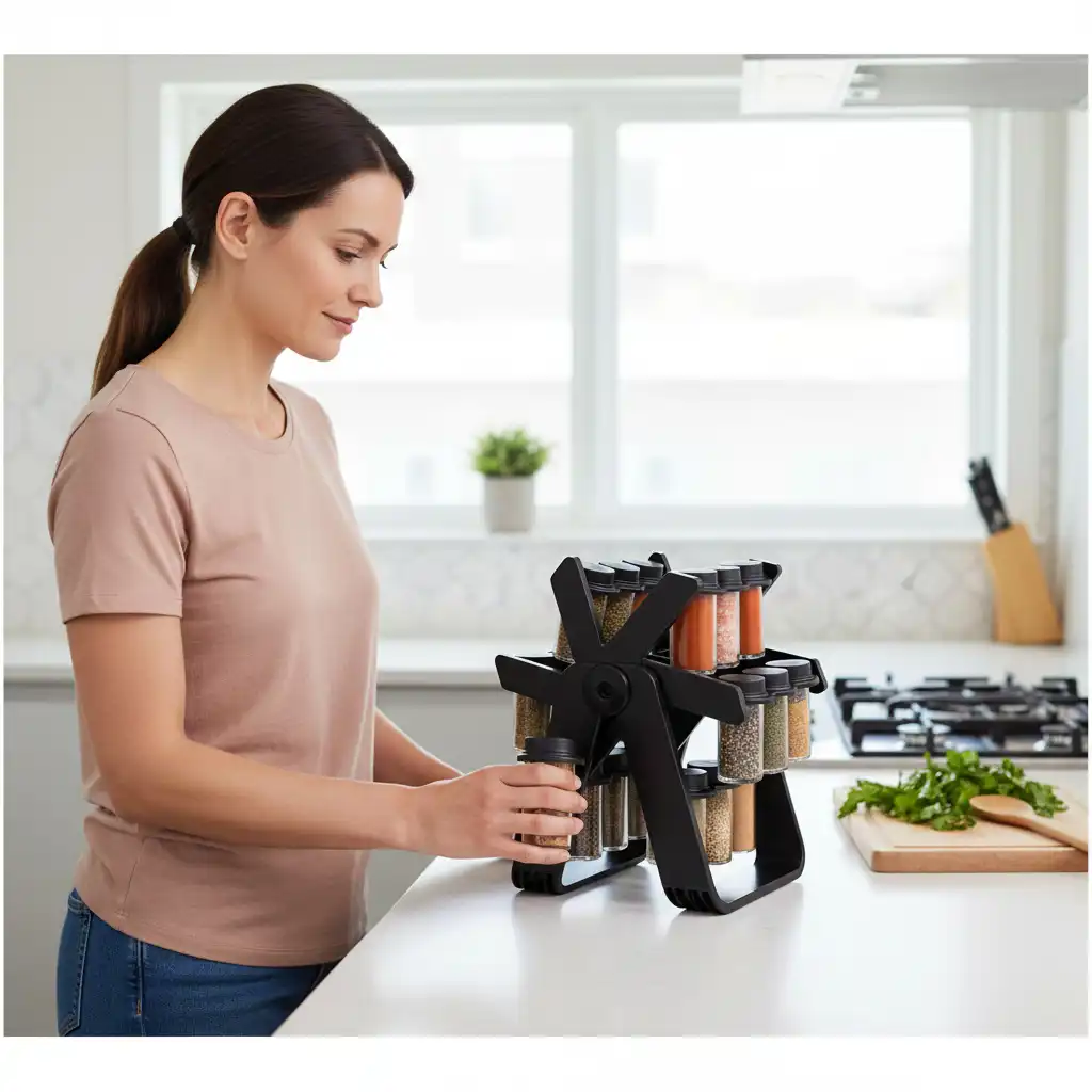 حامل التوابل الدوار للمطبخ المغربي (التوصيل مجاني)