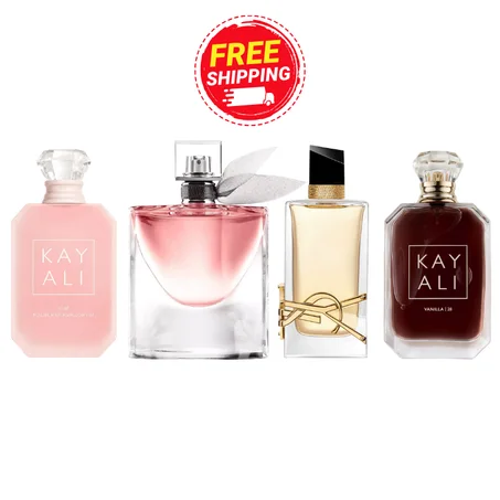 kayali vanille+kayali marchmello+libre+la vie est belle