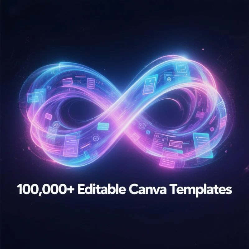 100,000+ Editable Canva Templates Pack