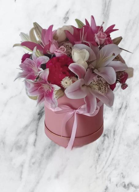 Flower Box Élégance Rose – Lys & Roses