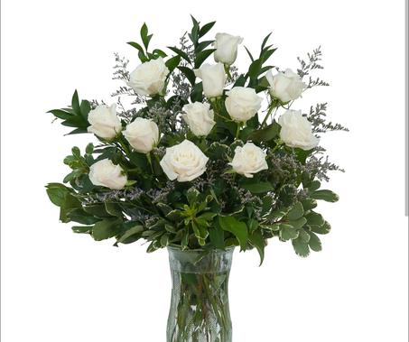 Élégance Pure – Bouquet de Roses Blanches
