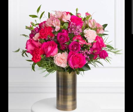 Bouquet Élégance Fuchsia – Roses et Œillets