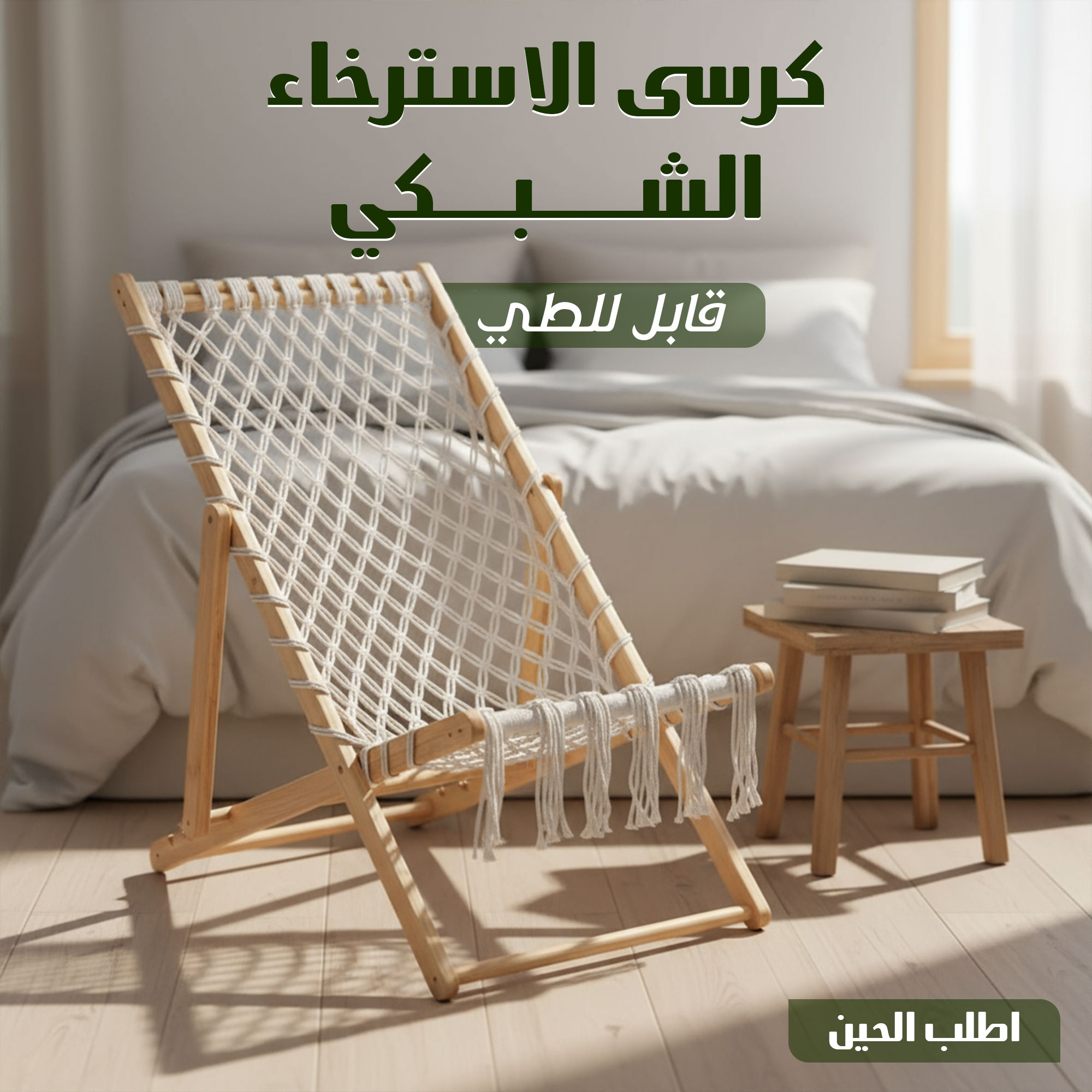 كرسى الاسترخاء الشبكى قابل للطى