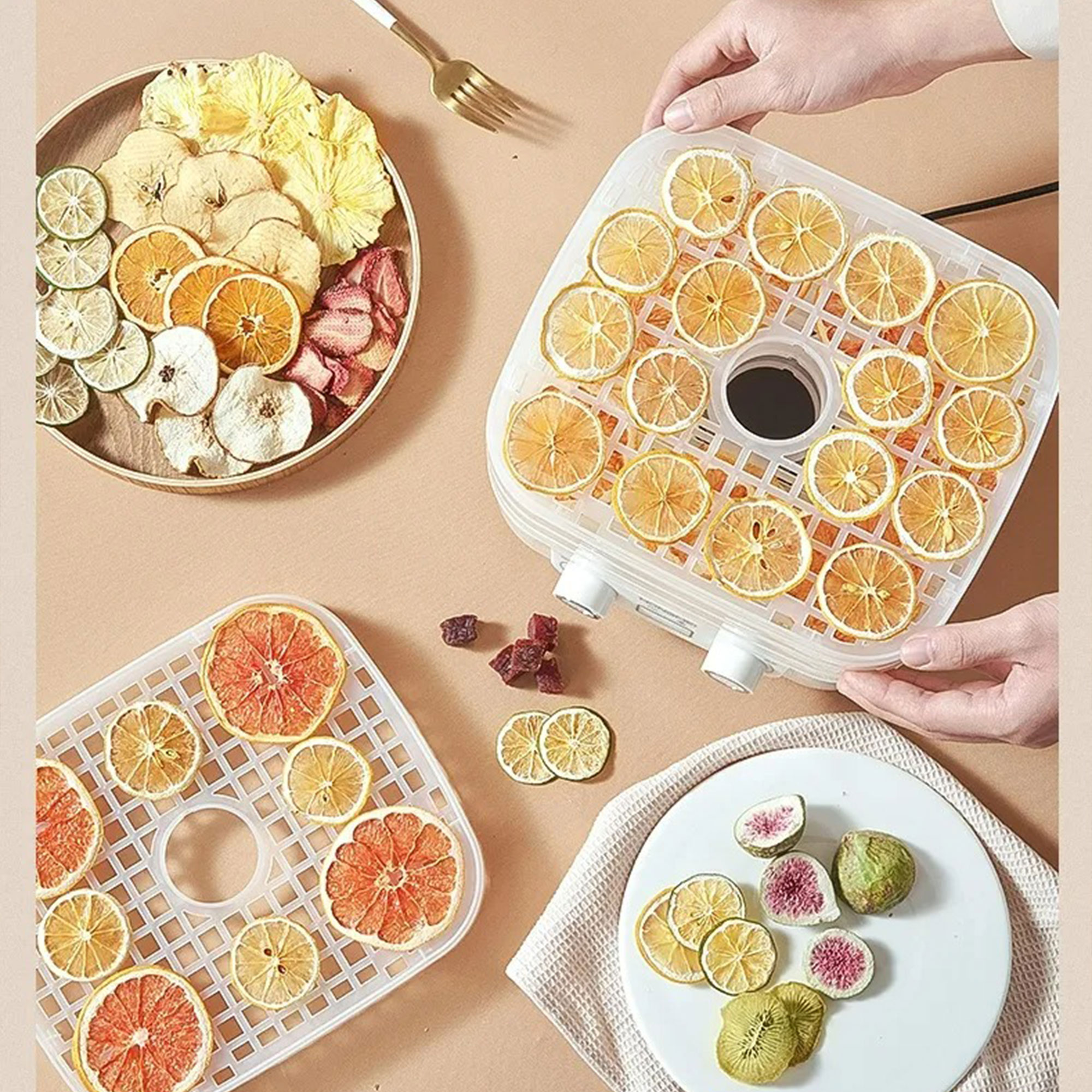 مجفف الطعام و الفواكه متعدد الوظائف