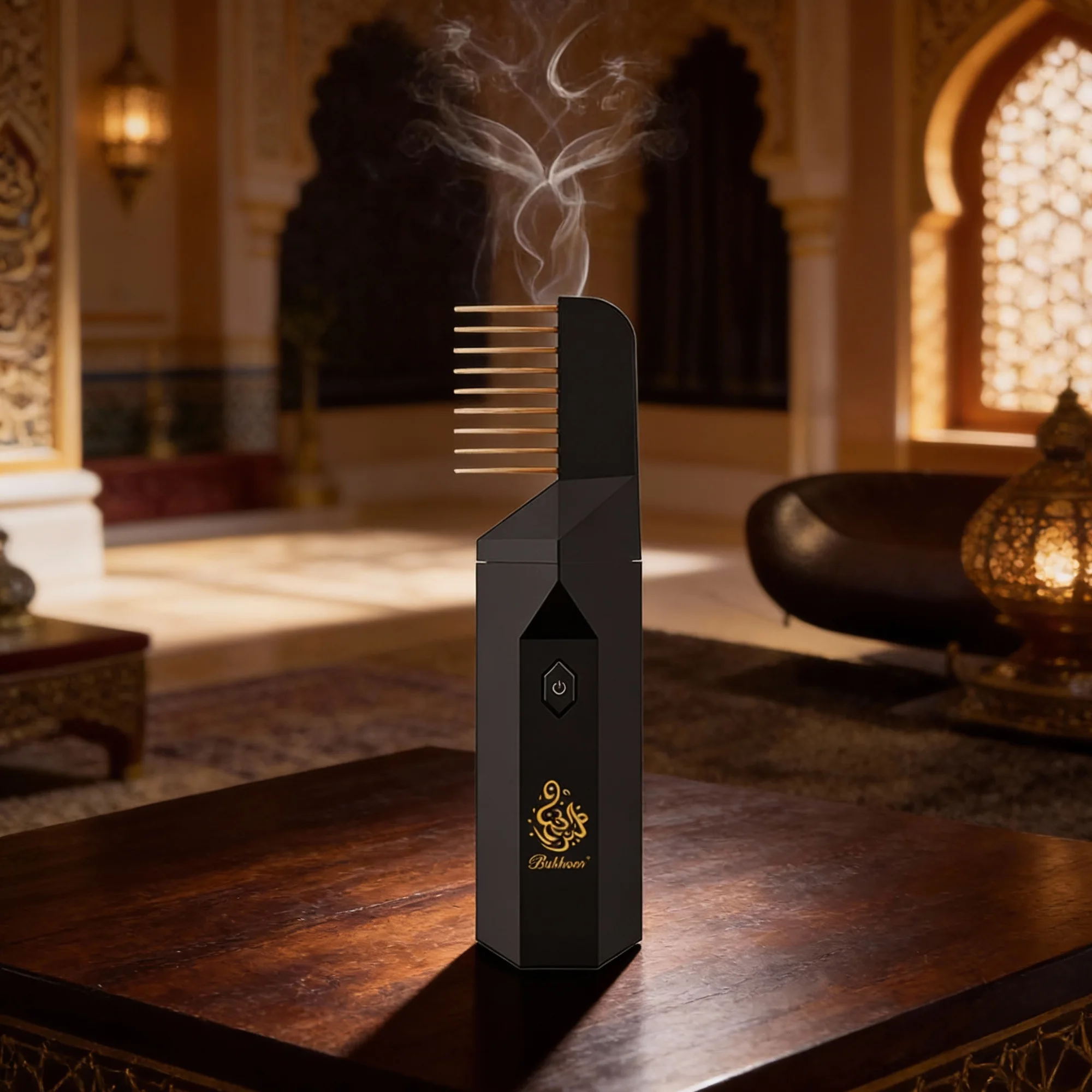 مبخرة كهربائية قابلة لإعادة الشحن عبر منفذ USB بسعة 1500 مللي أمبير، مزودة بمشط شعر