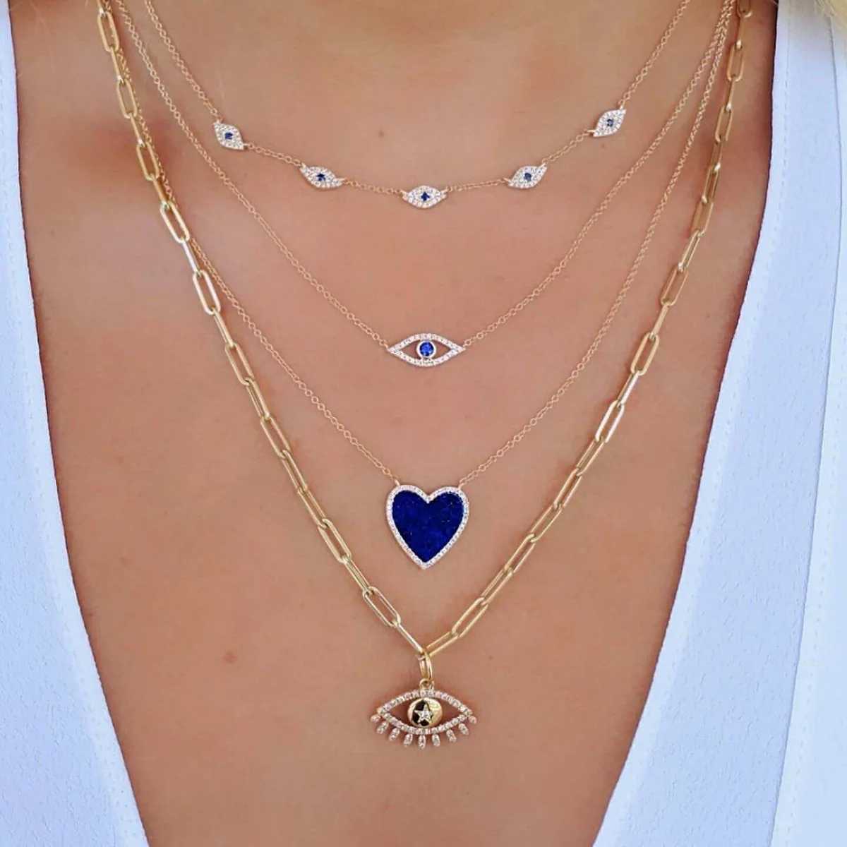 Diamond Halo Gemstone Heart Necklace