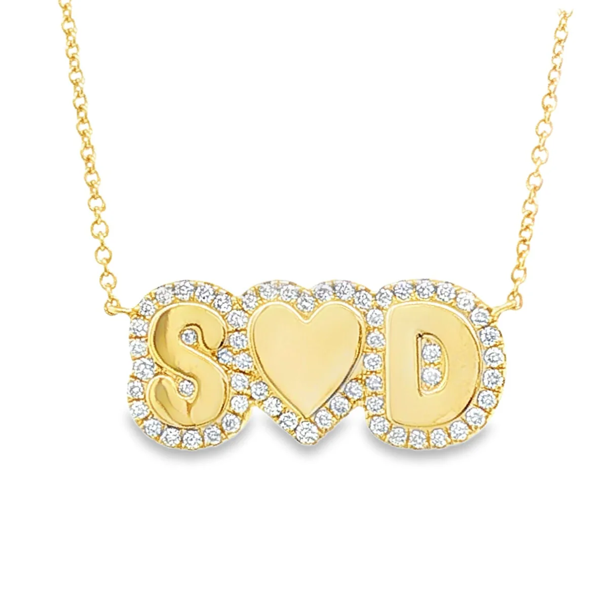 Personalized Diamond Cloud Nameplate Necklace