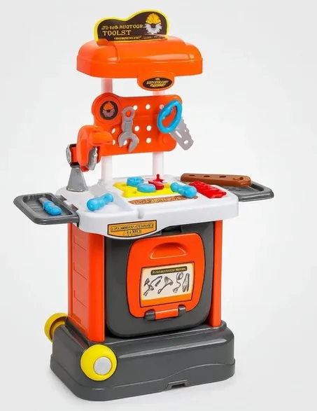 ورشة عمل يدوية 2 في 1 - صندوق أدوات للأطفال Atelier de Bricolage 2 en 1 – Boîte à outils pour enfants