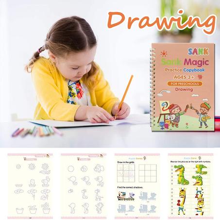 Writing Helper Books مجموعة كتب تعليم الكتابة للأطفال القابلة لإعادة الاستعمال