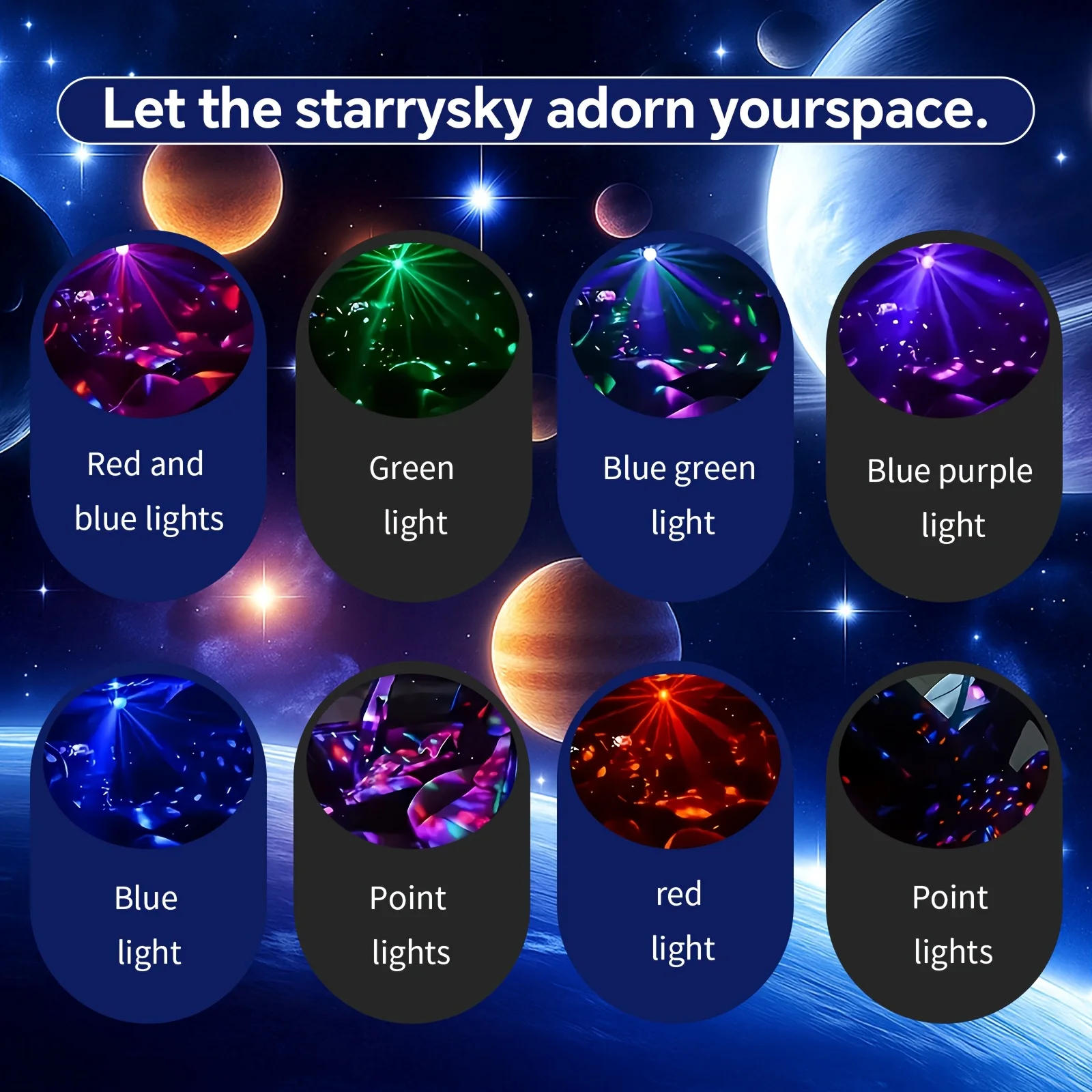 Lampe Galaxie RGB Starry Night – Projection Étoiles & Lune | Ambiance Magique CG