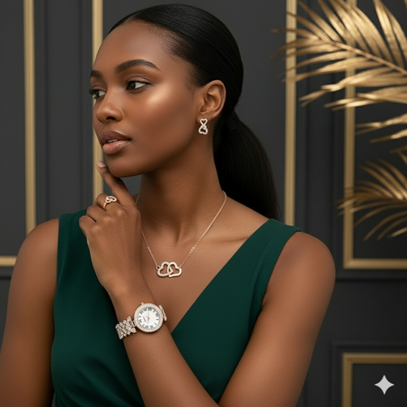 Coffret de Bijoux pour Femme forme 2 coeurs