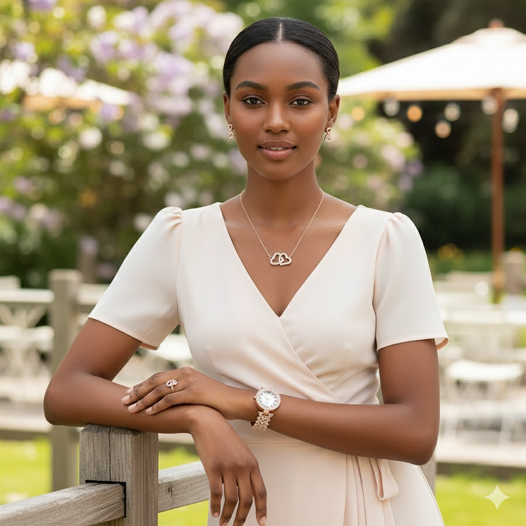 Coffret de Bijoux pour Femme forme 2 coeurs