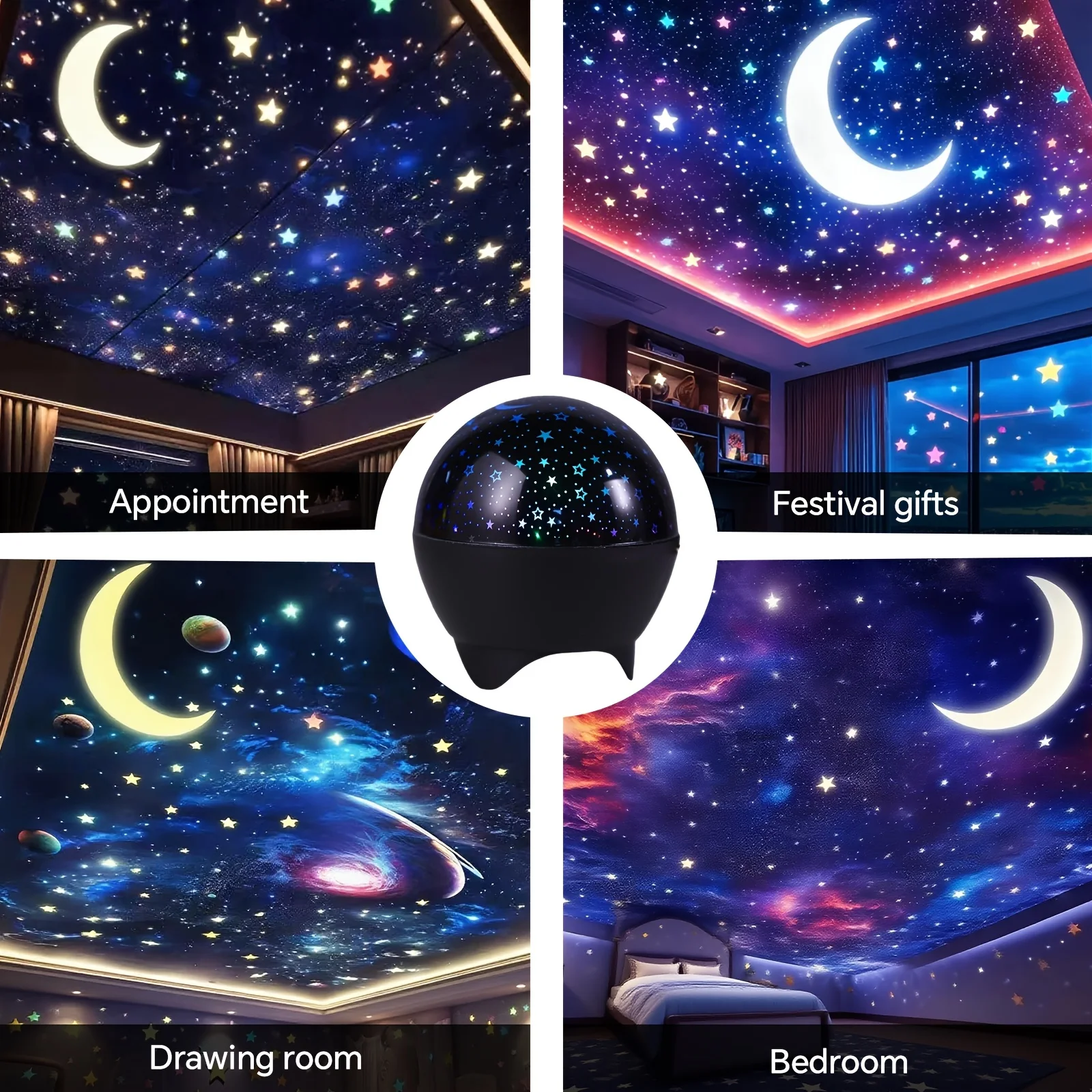 Lampe Galaxie RGB Starry Night – Projection Étoiles & Lune | Ambiance Magique CG