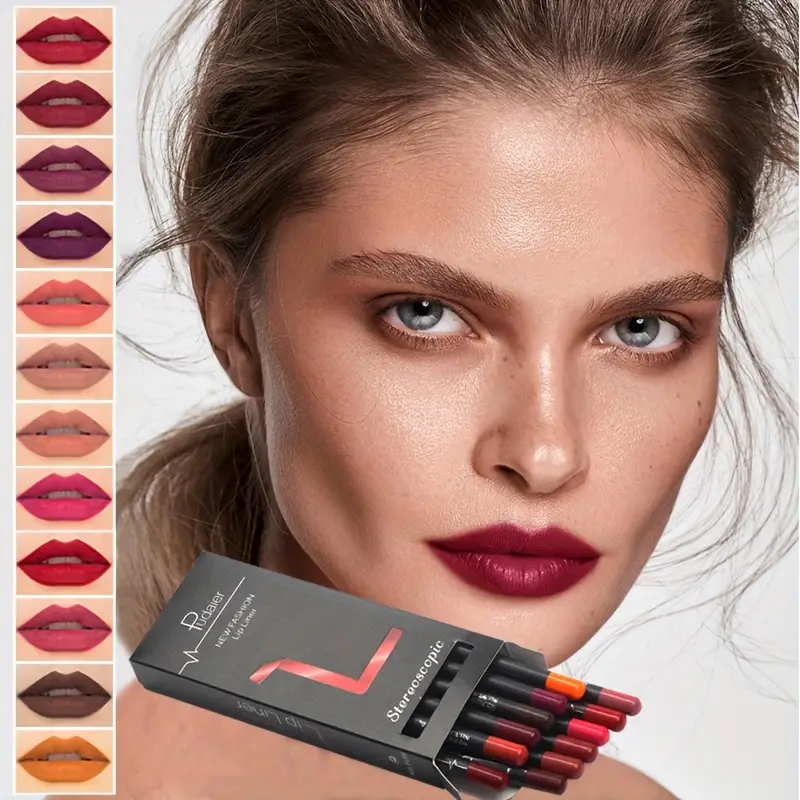 Coffret 12 Crayons Lèvres – Couleurs Ultra Tendance