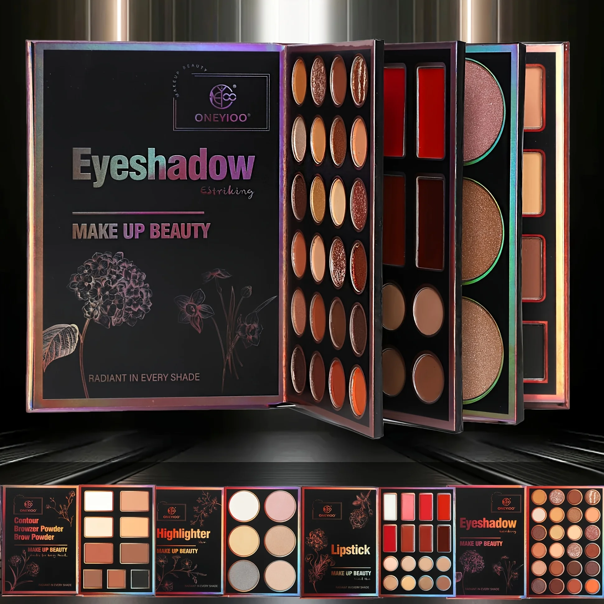 🌟 ONYIYOO™ — La Palette 4 en 1 de Maquillage 55 Couleurs qui Révèle ta Puissance