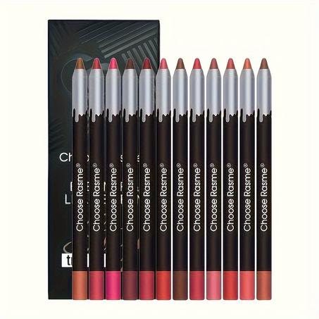 Pack de 12 crayons à lèvres et Eye-liner mats en velours Choose Rasme®