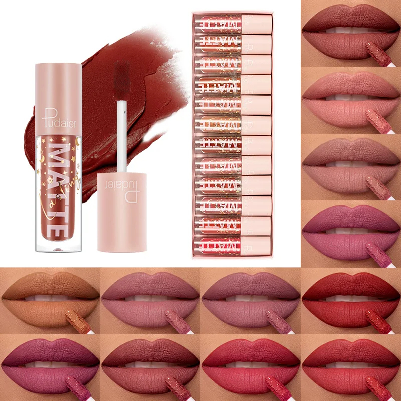 Kit 12 couleurs de rouge à lèvres liquide riches et variées