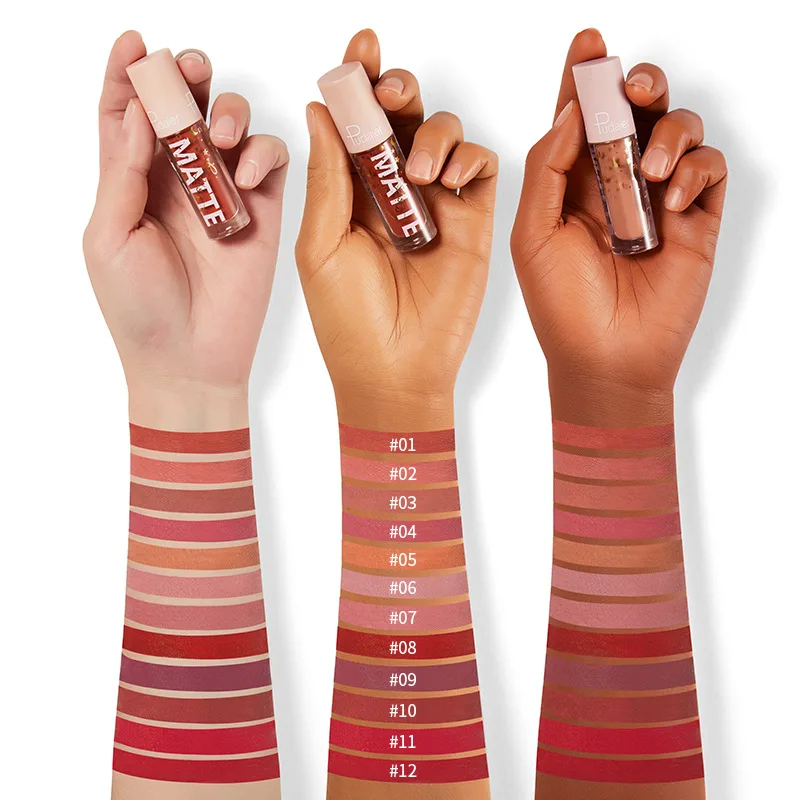 Kit 12 couleurs de rouge à lèvres liquide riches et variées