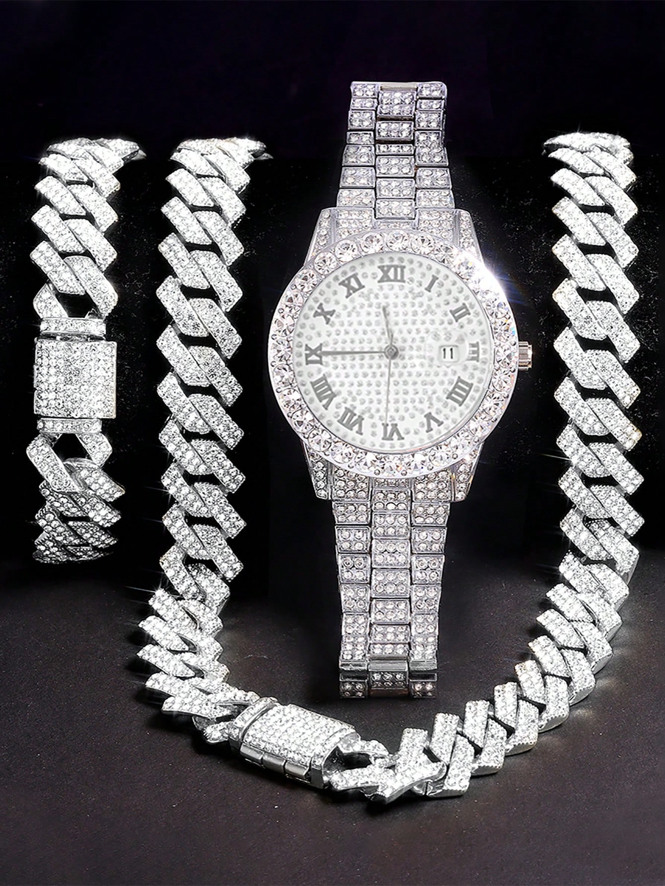 Pack Prestige Homme – Montre + Collier + Bracelet