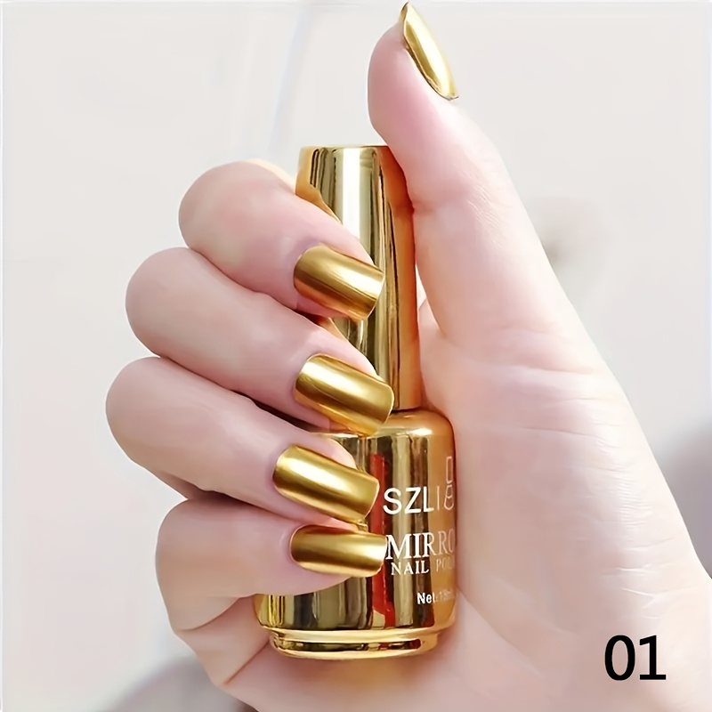 Pack Trio Métallique Luxe de Vernis Effet Miroir : Or, Argent et Rose Doré