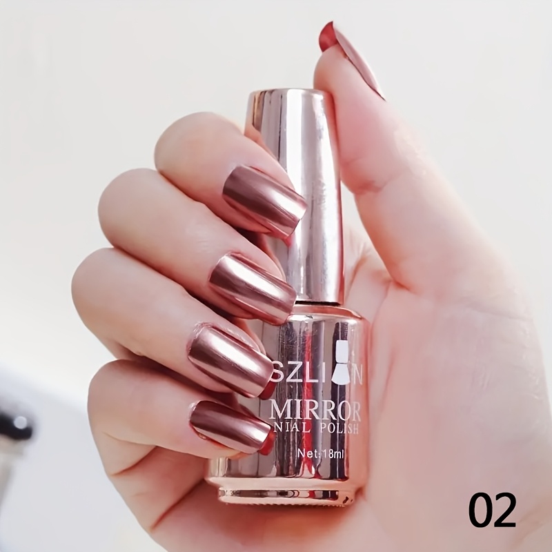 Pack Trio Métallique Luxe de Vernis Effet Miroir : Or, Argent et Rose Doré