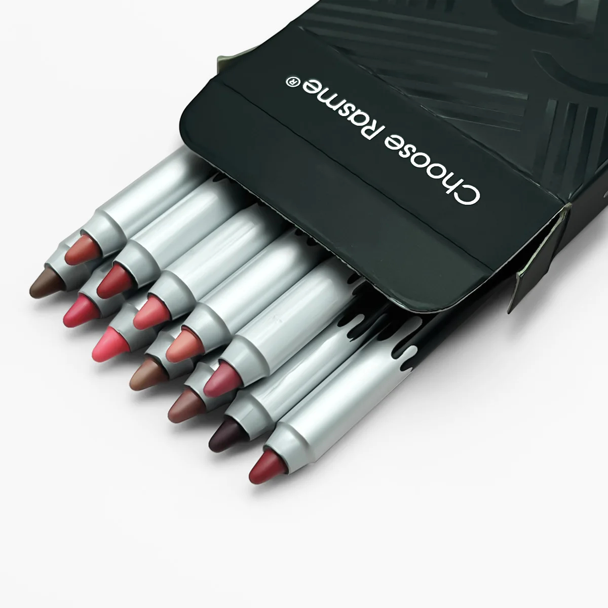 Pack de 12 crayons à lèvres et Eye-liner mats en velours Choose Rasme®