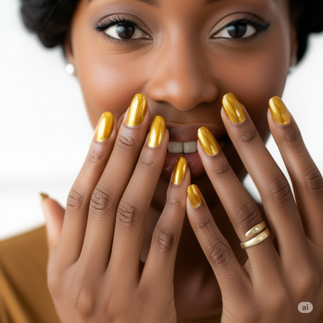 Pack Trio Métallique Luxe de Vernis Effet Miroir : Or, Argent et Rose Doré