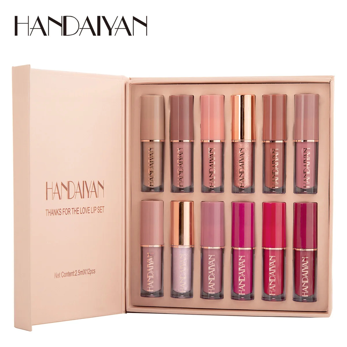 HANDAYIAN - 12 pièces mat liquide rouge à lèvres CIV