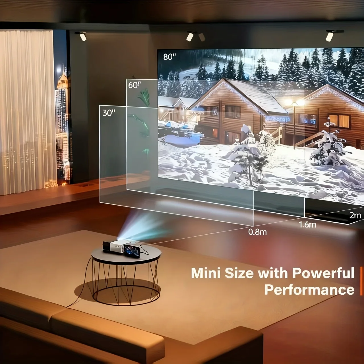 CineSmart™ - Projecteur Android 11 (Cinéma de Poche) : Streaming & Partage d