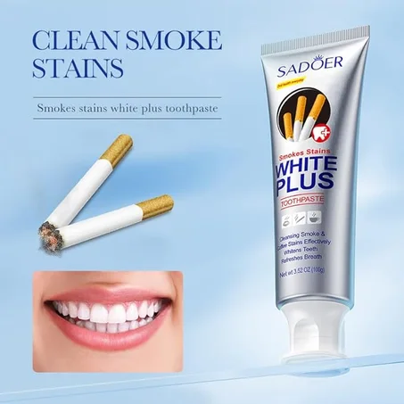 معجون أسنان وايت بلس WHITE PLUS للمدخنيين