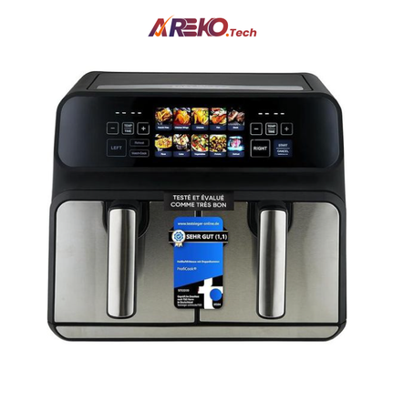 ProfiCook PC-FR 1287 H – Friteuse à Air Chaud à Double Bac