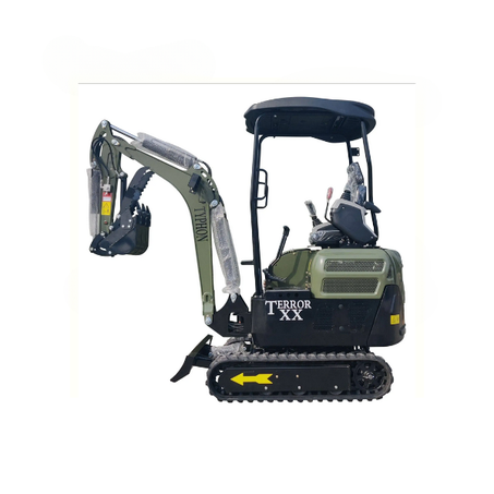 2025 4,000 lb Green TYPHON TERROR XX Mini Excavator Rubber Track with Kubota D902 Diesel Engine USA
