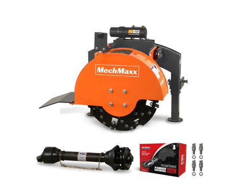 3-Point PTO Stump Grinder with 34 Carbide Teeth (PTO Shaft Included with Slip Clutch), for 15-45HP Tractor, SG24