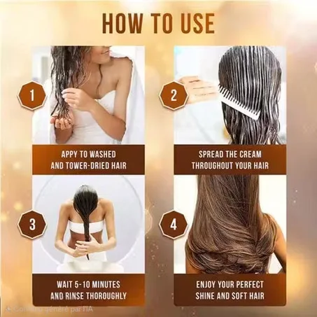 قناع الشعر بالكولاجين لإصلاح الشعر بخلاصة الماكا