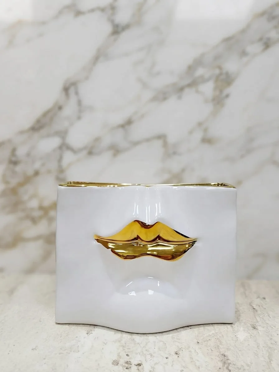 Pot Décoratif en Céramique Blanche sans fleurs