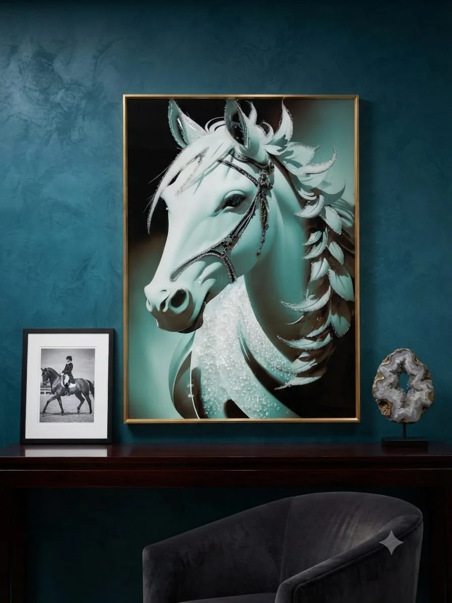 Tableau de cheval 70 x 50 cm