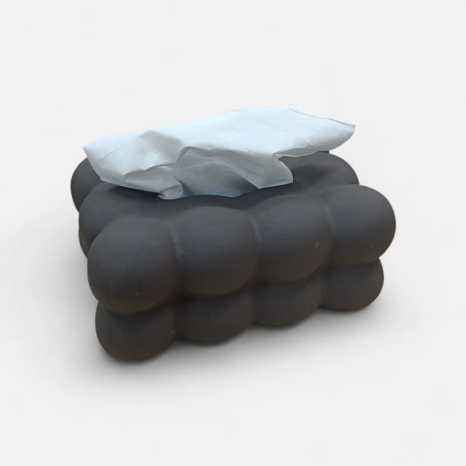 Boite a mouchoirs en porcelaine GRIS foncé Taille : 20 x 15 x 9 cm