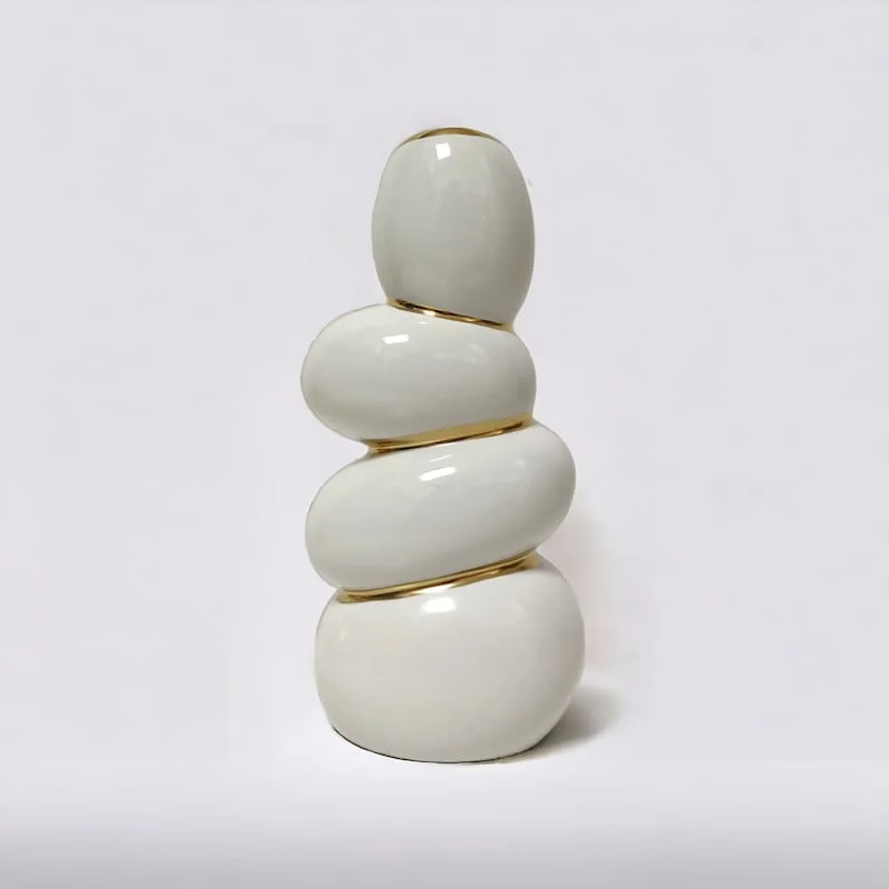 Vase décoratif en porcelaine chic Blanc 29 x 14 cm