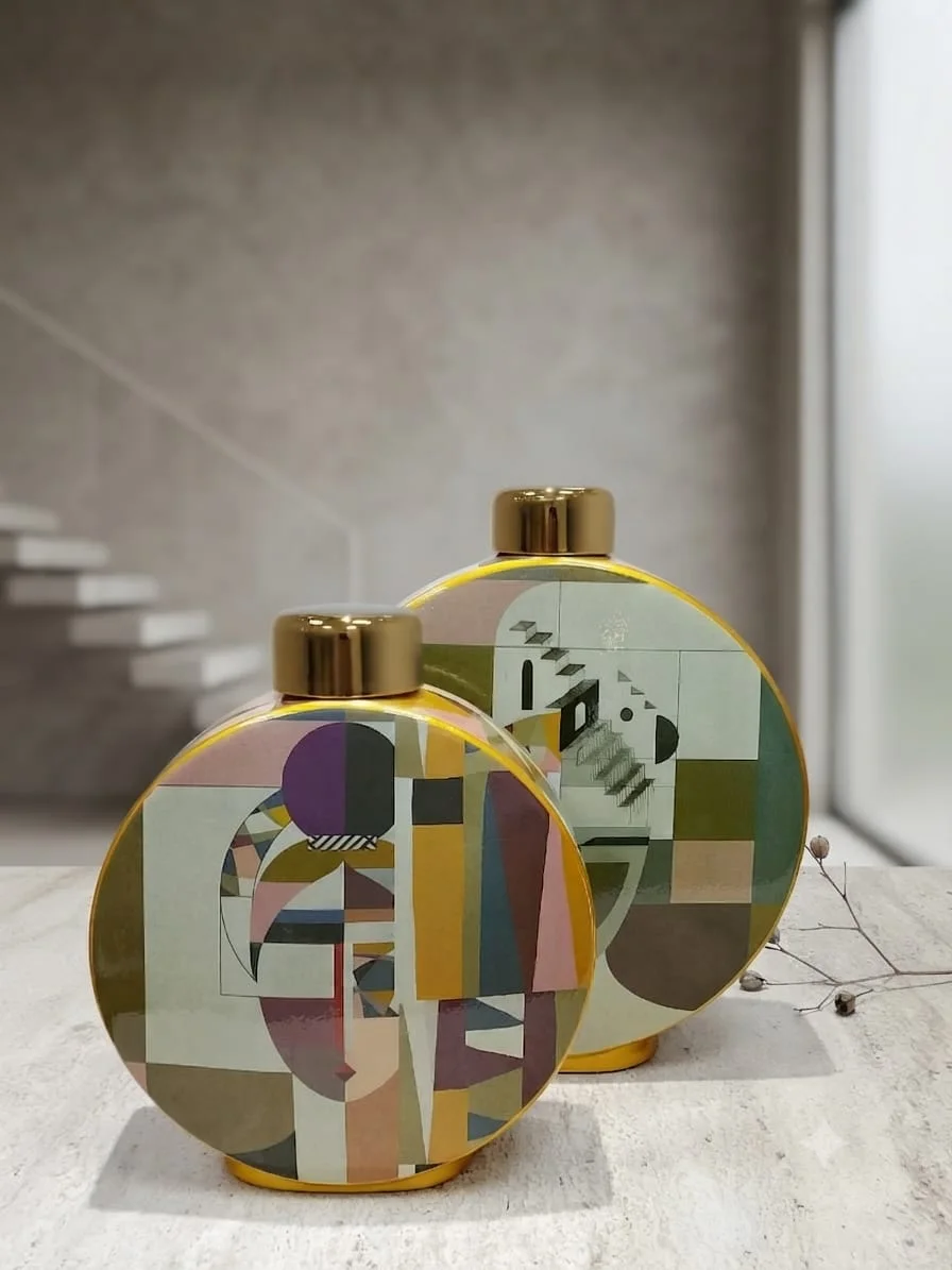 Duo vase avec couvercle