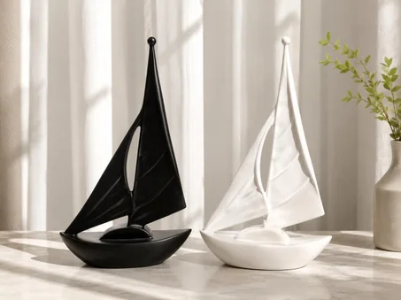 Sculpture Décorative Voilier Design